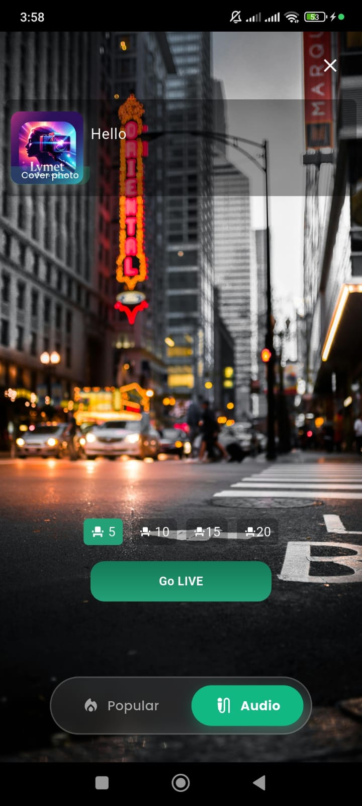 Go live
